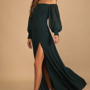 Lulus Off the Shoulder Maxi Dress